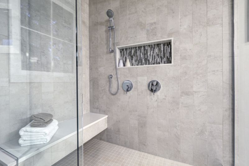 Shower with Space-Saving Storage